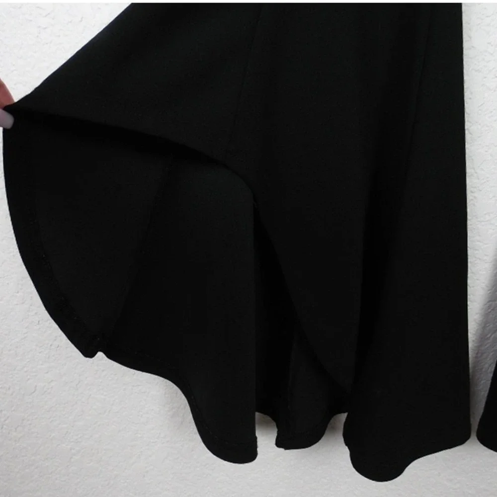L&B Women Bell Bottom Flare Pants SZ L Black Boho Western Cowgirlcore Rodeo‎